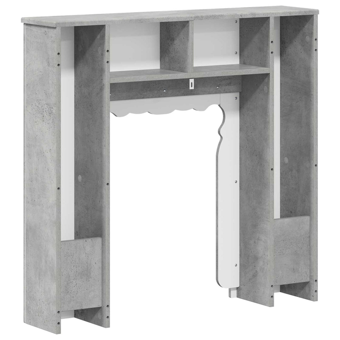 Peisramme Betonggrå 93 x 20 x 89 cm Konstruert tre