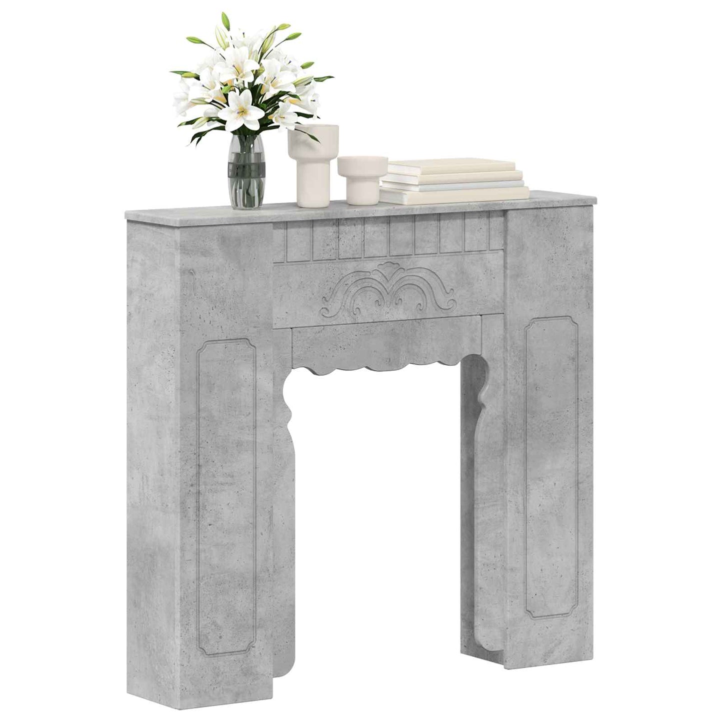 Peisramme Betonggrå 93 x 20 x 89 cm Konstruert tre