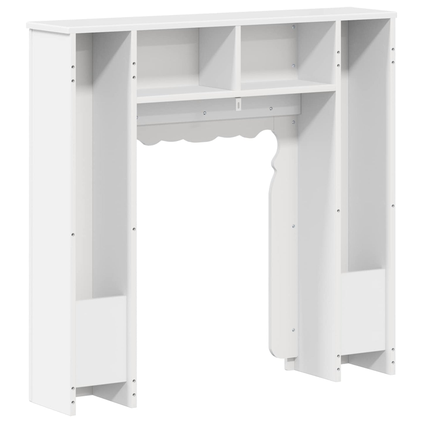 Peisramme Høgglans hvit 93 x 20 x 89 cm Konstruert tre