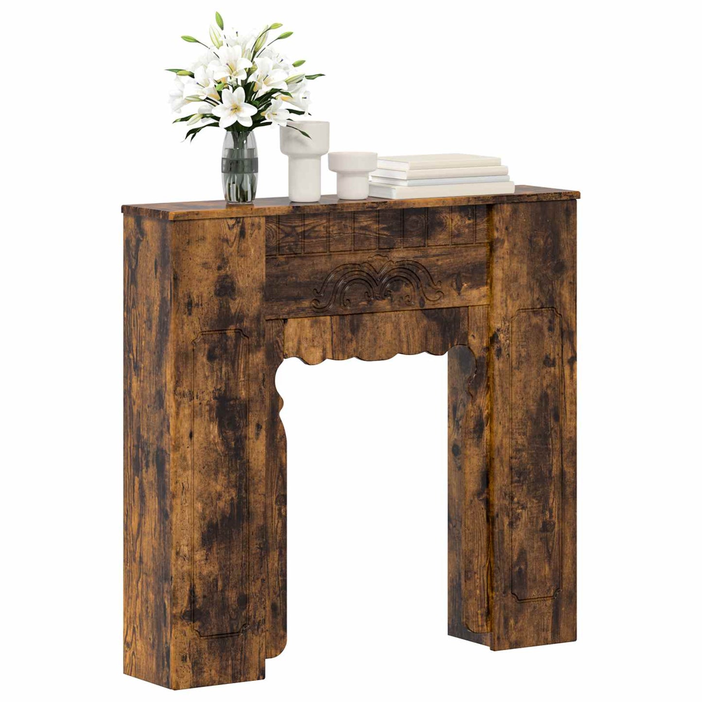 Peisramme Røkt Eik 93 x 20 x 89 cm Konstruert tre