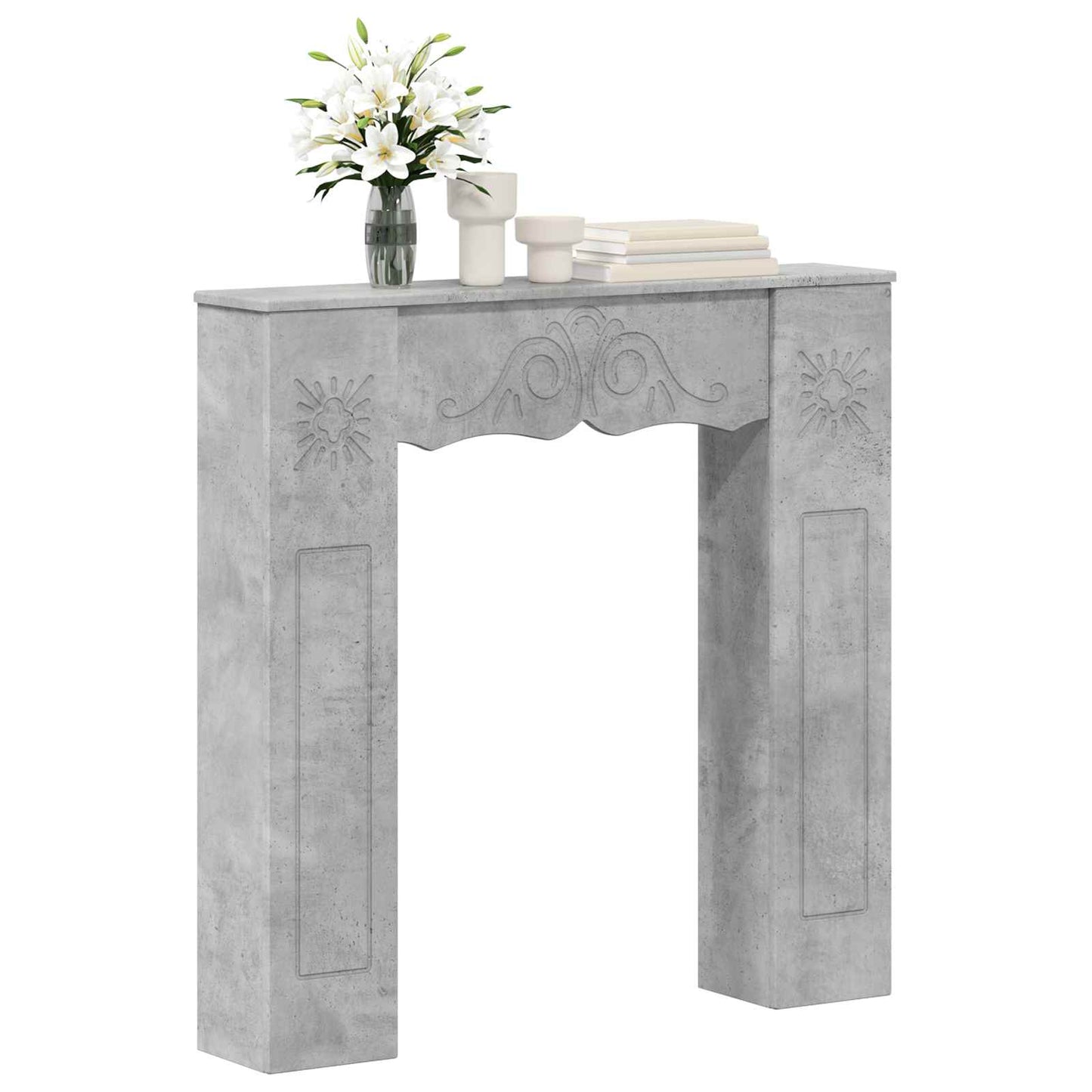 Peisramme Betonggrå 102 x 20 x 102 cm Konstruert tre