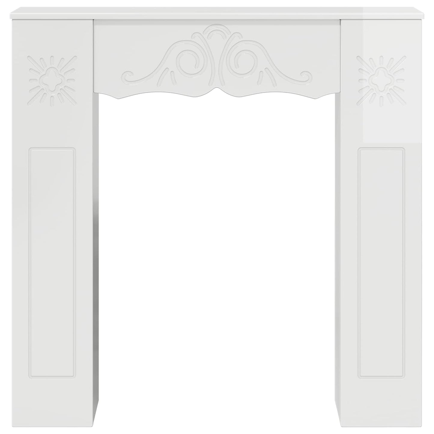 Peisramme Høgglans hvit 102 x 20 x 102 cm Konstruert tre