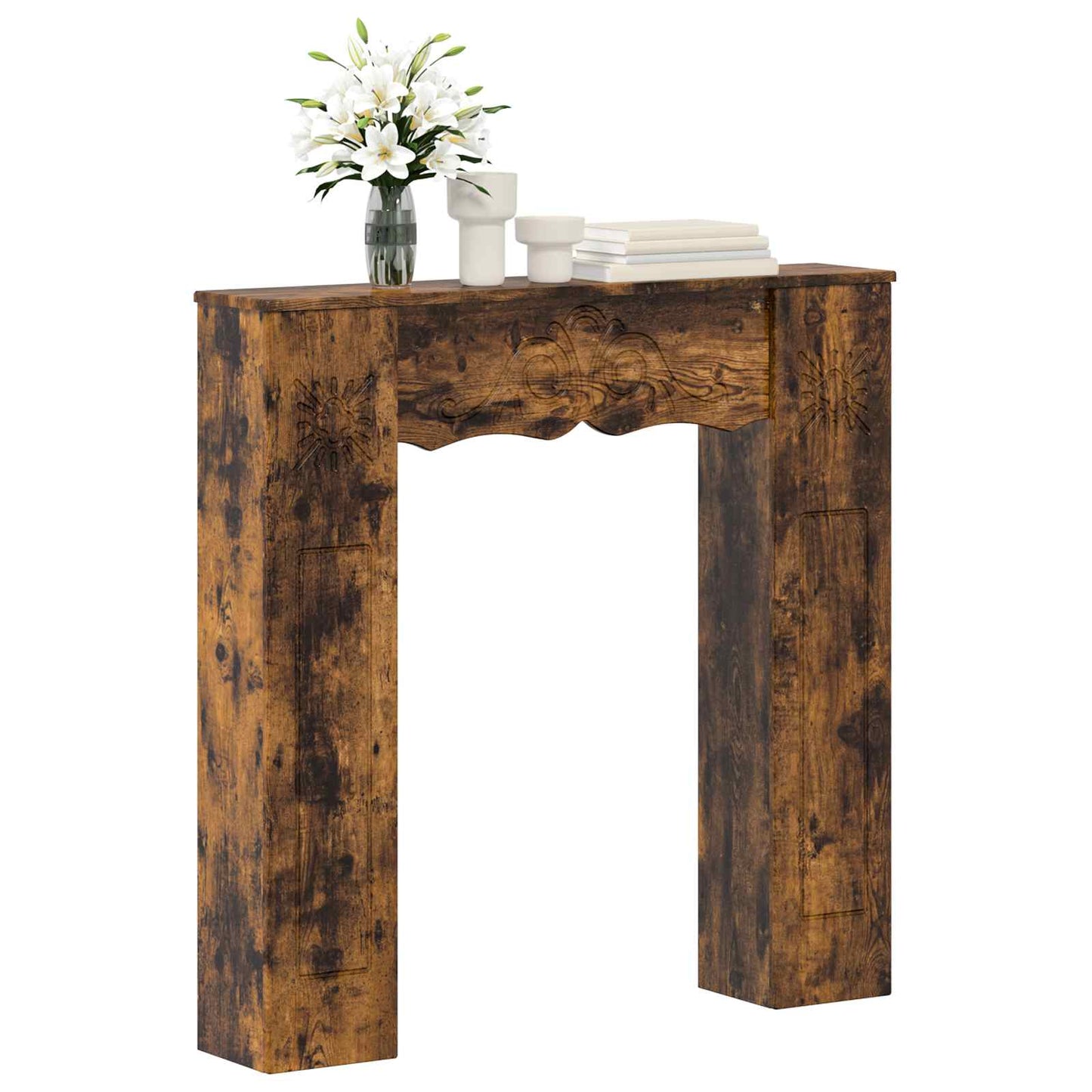 Peisramme Røkt Eik 102 x 20 x 102 cm Konstruert tre