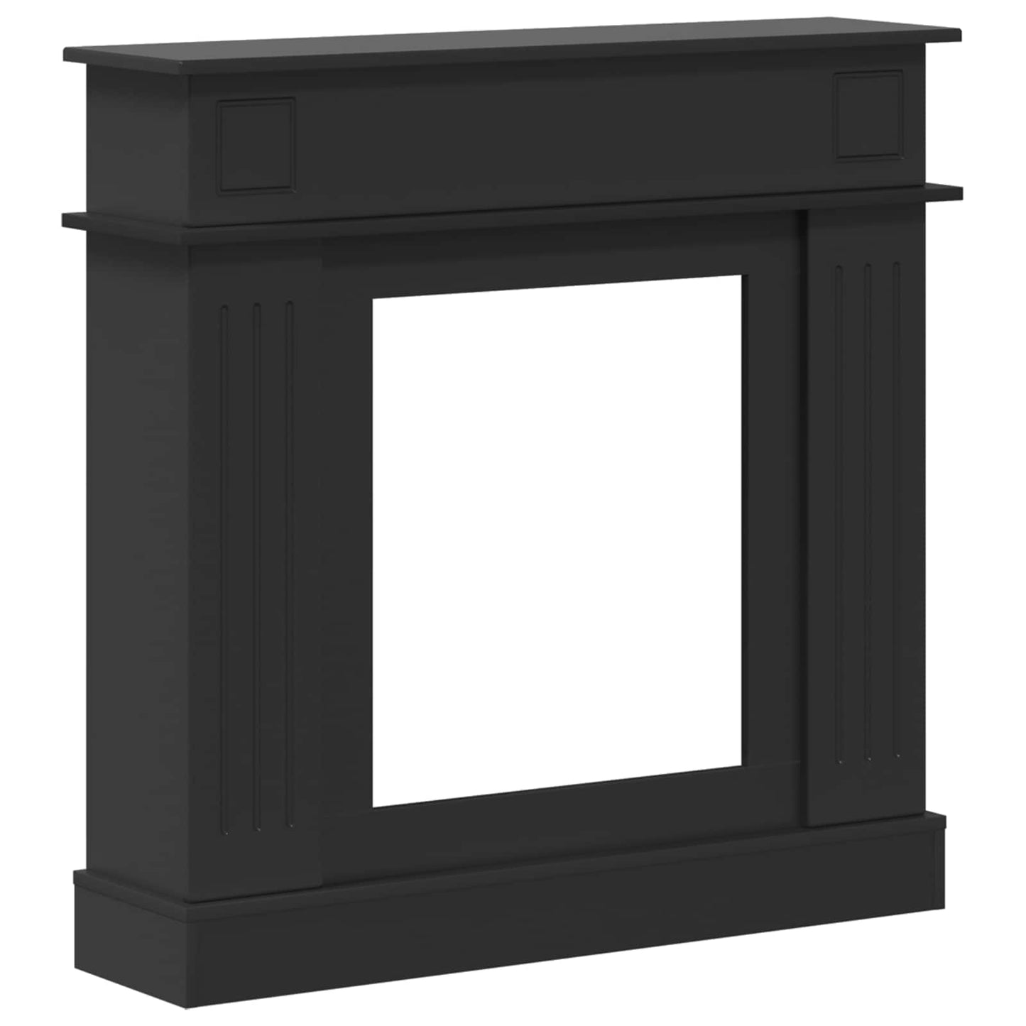 Peisramme Svart 102 x 26 x 100 cm Konstruert tre
