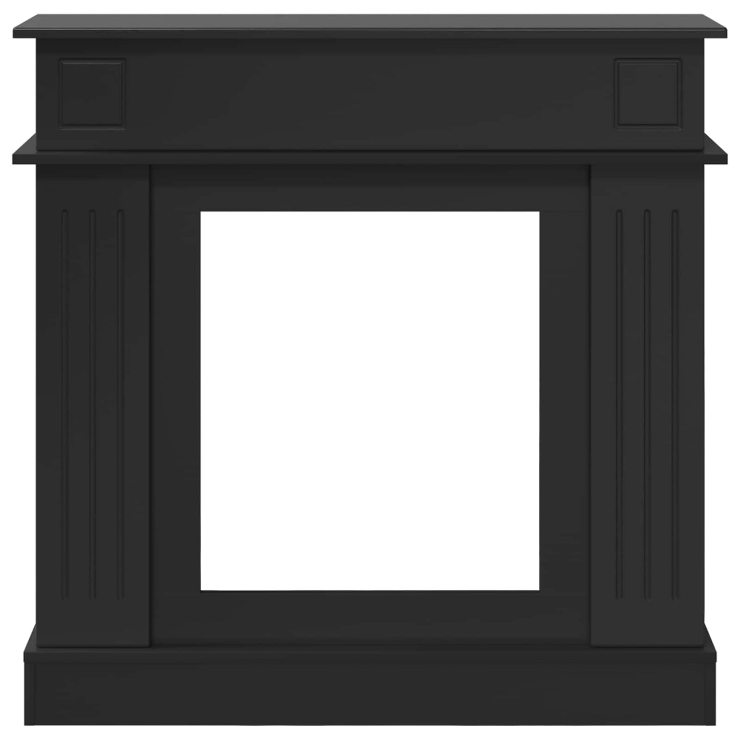 Peisramme Svart 102 x 26 x 100 cm Konstruert tre
