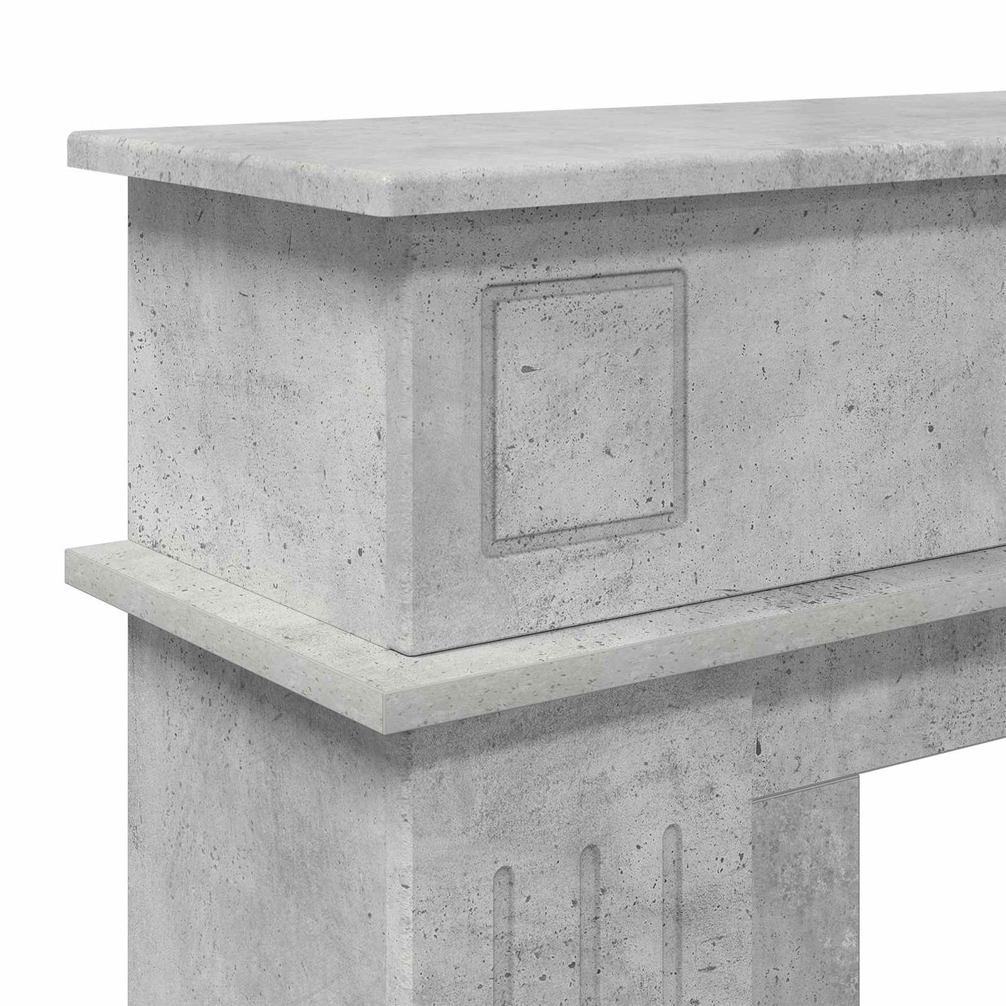Peisramme Betonggrå 102 x 26 x 100 cm Konstruert tre