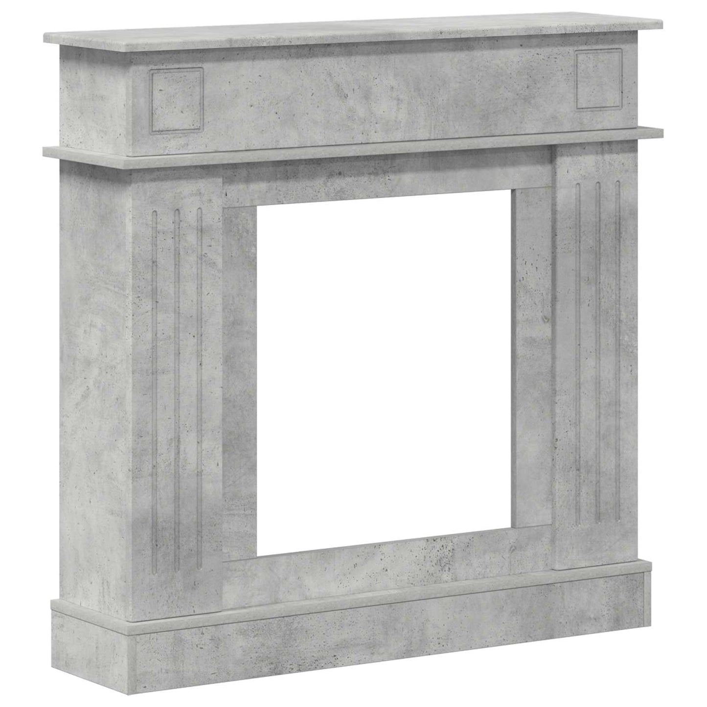 Peisramme Betonggrå 102 x 26 x 100 cm Konstruert tre
