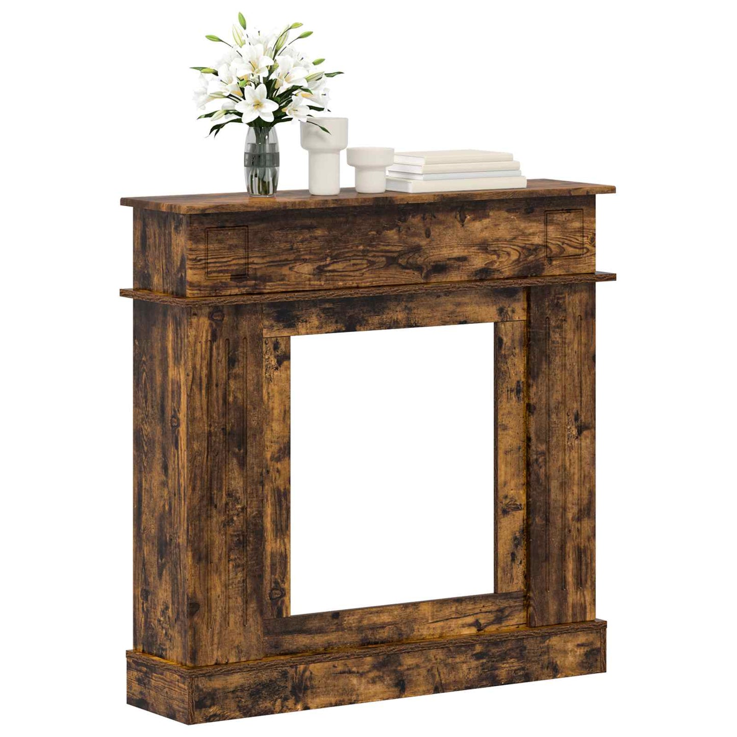 Peisramme Røkt Eik 102 x 26 x 100 cm Konstruert tre