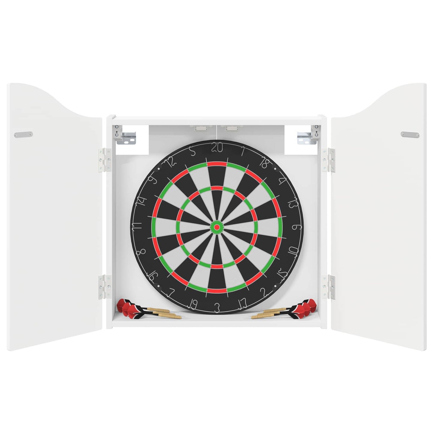 Dartbrettskap Hvit 56 x 12 x 63 cm Konstruert tre