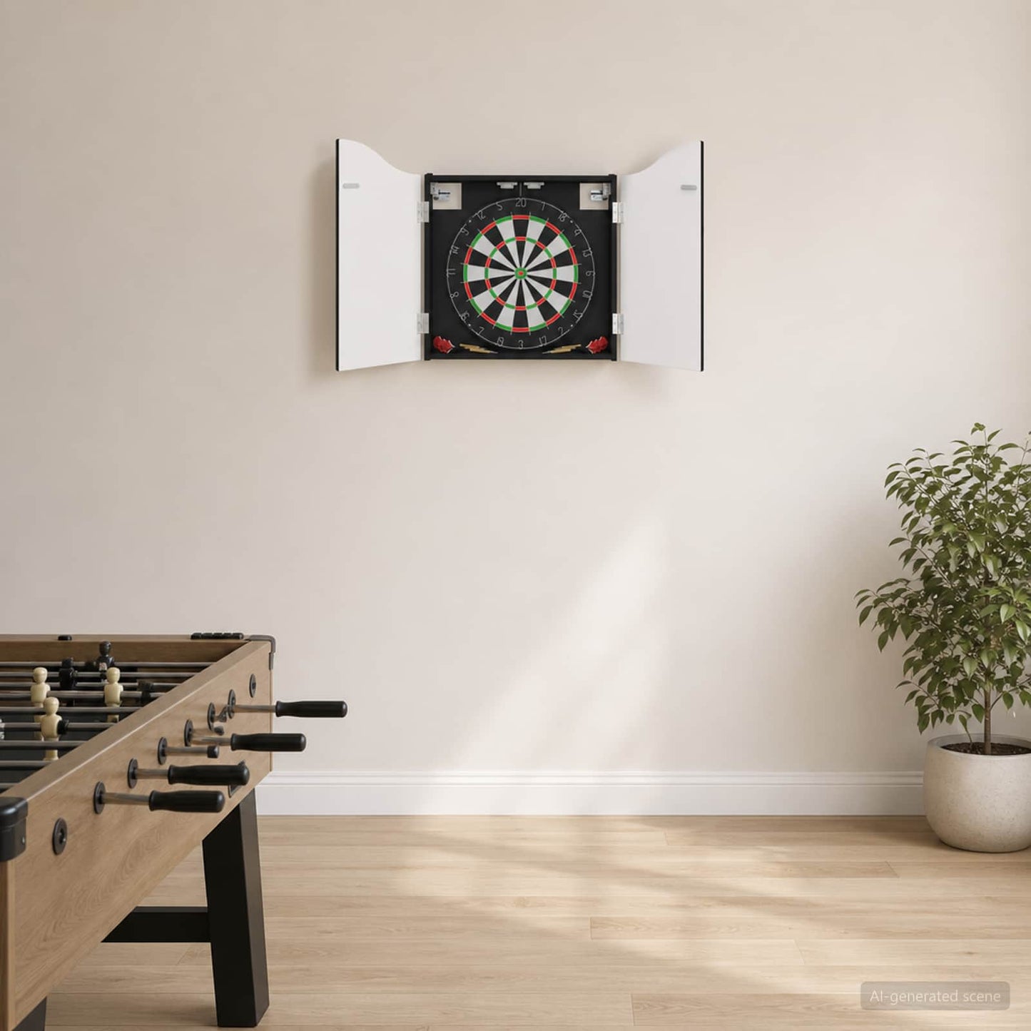 Dartbrettskap Svart 56 x 12 x 63 cm Konstruert tre