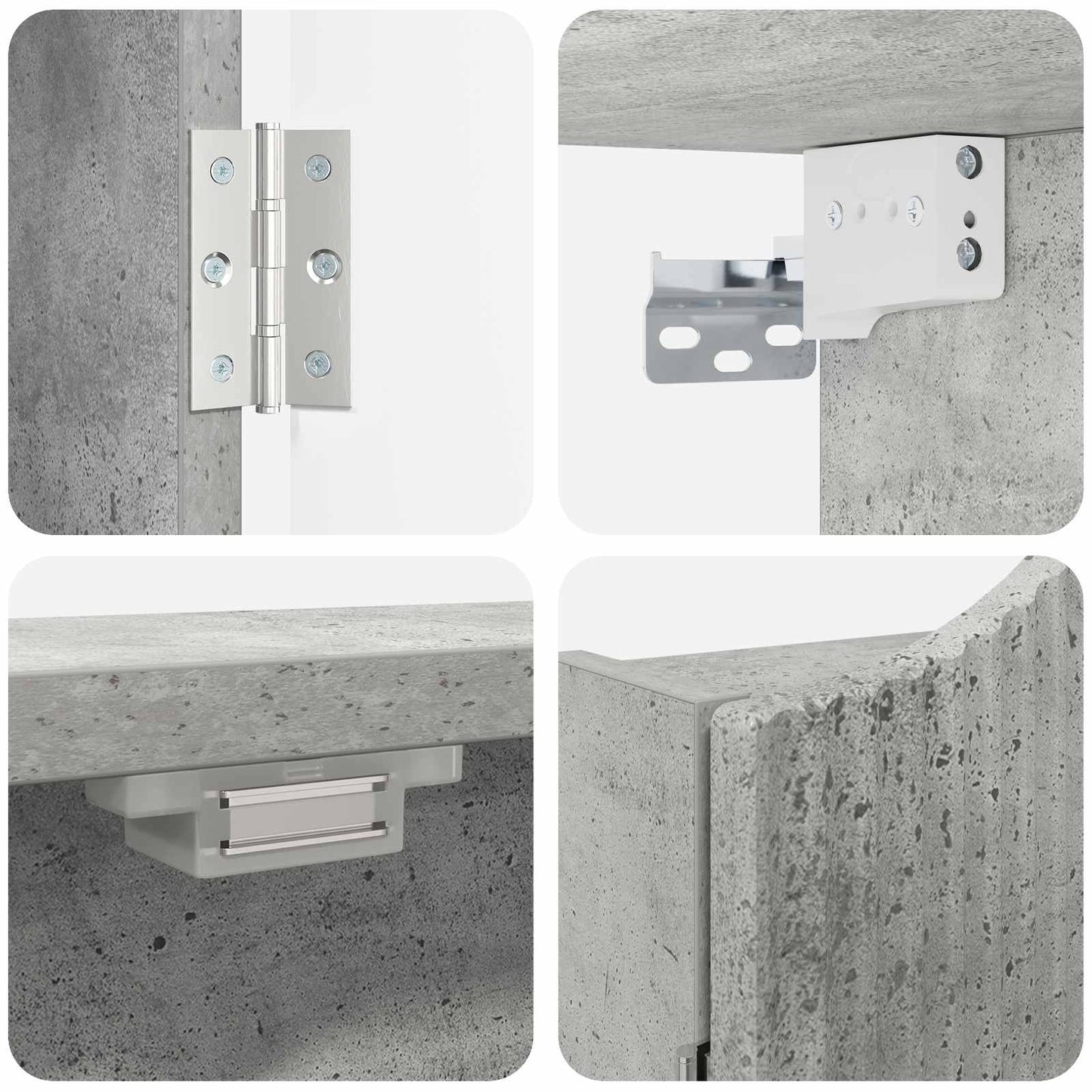 Dartbrettskap Betonggrå 56 x 12 x 63 cm Konstruert tre