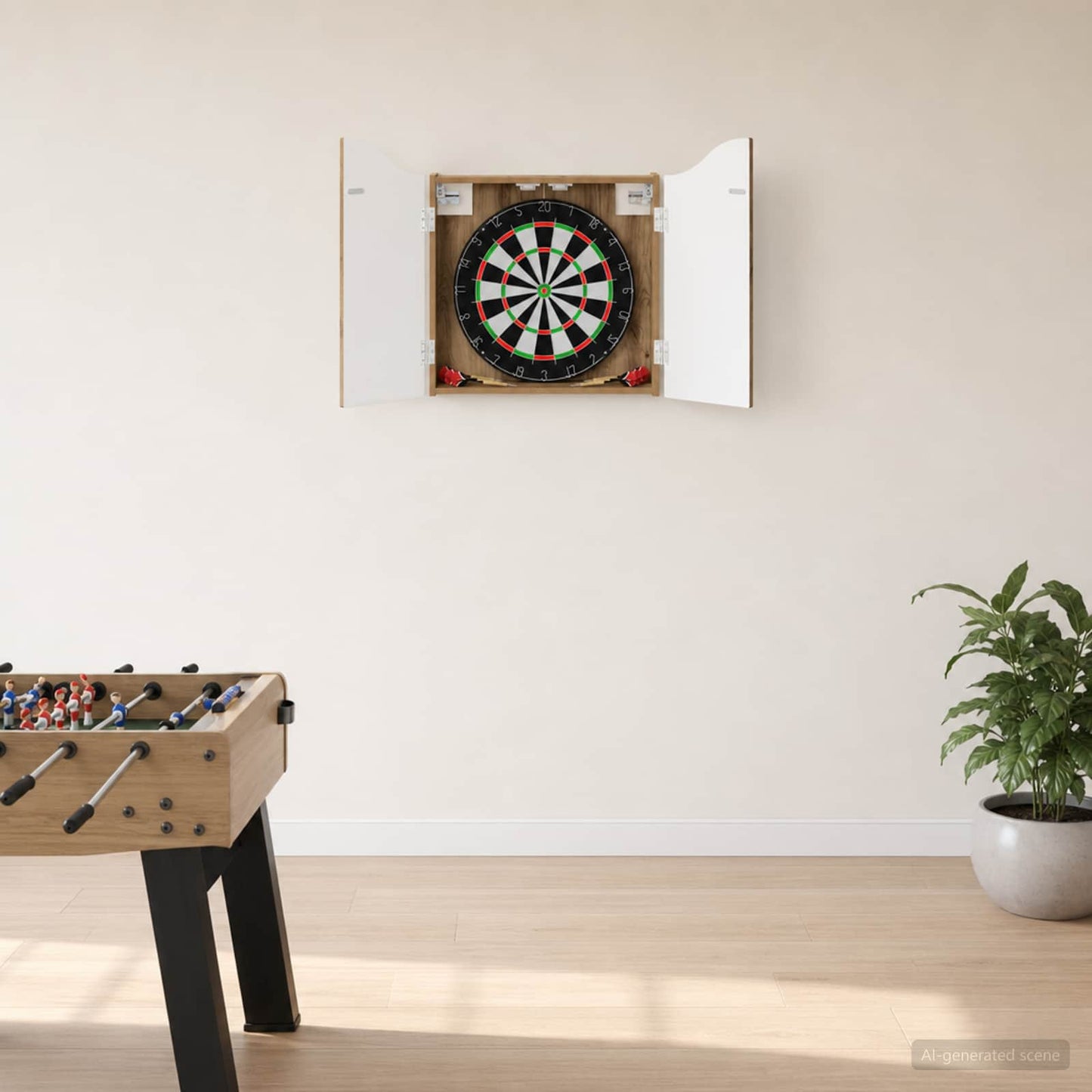 Dartbrettskap Artisan eik 56 x 12 x 63 cm Konstruert tre