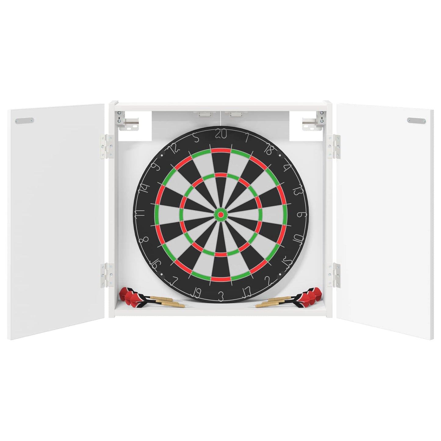 Dartbrettskap Hvit 56 x 12 x 53,5 cm Konstruert tre