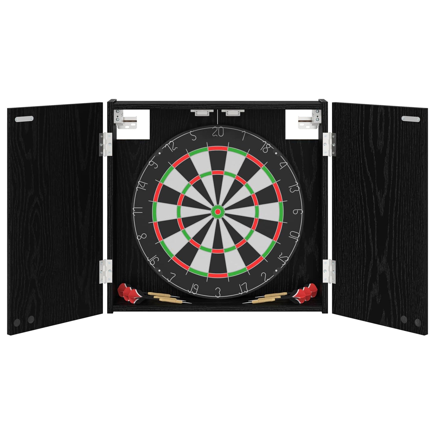 Dartbrettskap Svart eik 56 x 12 x 53,5 cm Konstruert tre