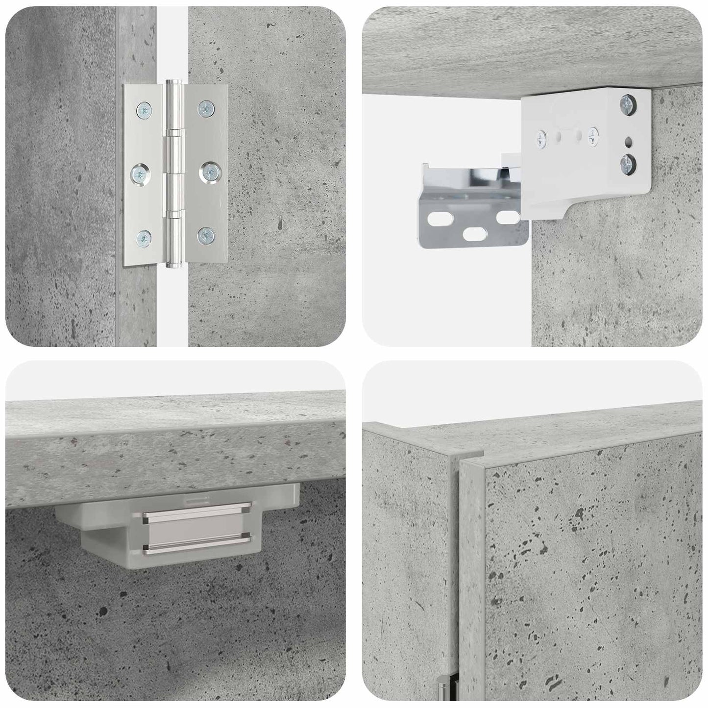 Dartbrettskap Betonggrå 56 x 12 x 53,5 cm Konstruert tre