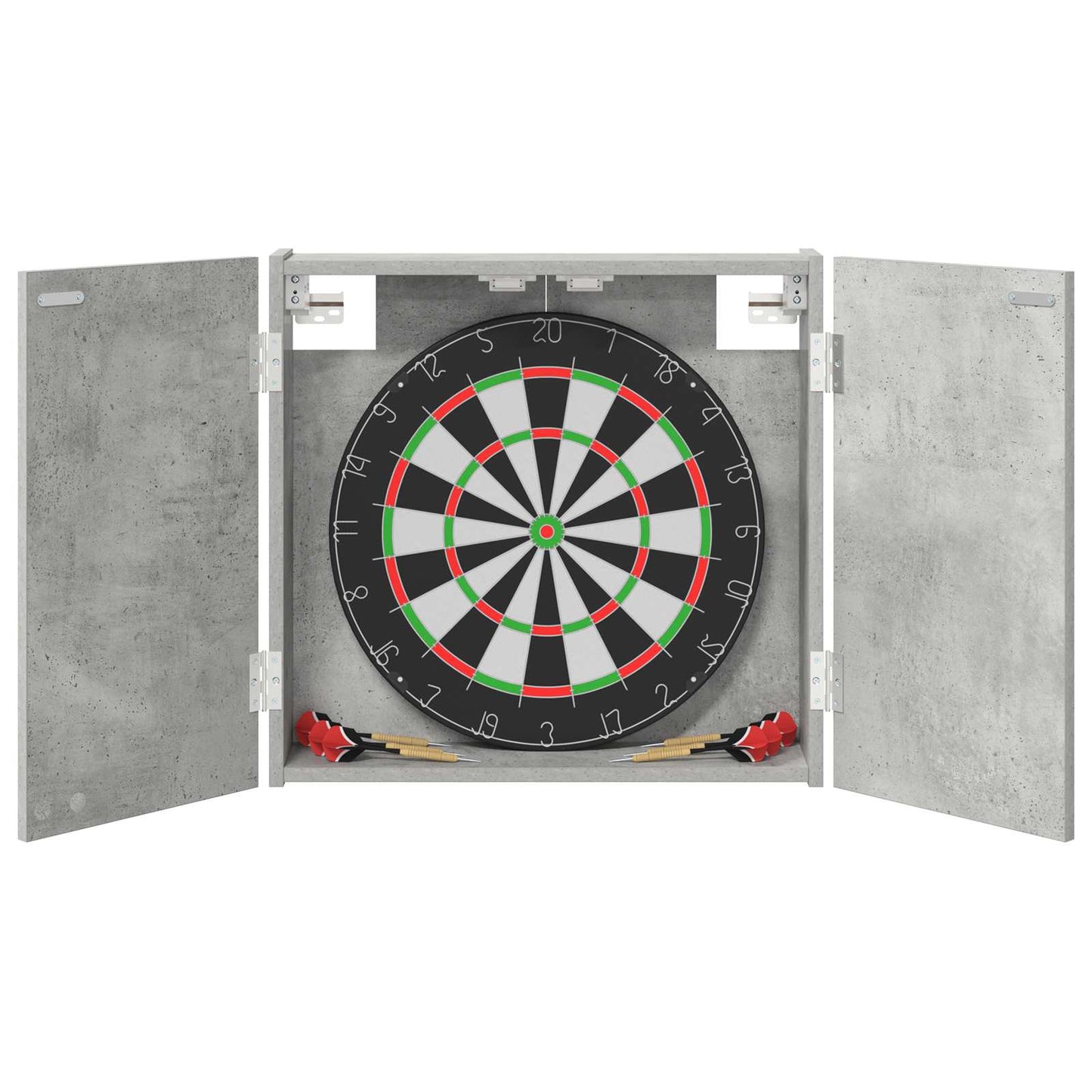 Dartbrettskap Betonggrå 56 x 12 x 53,5 cm Konstruert tre