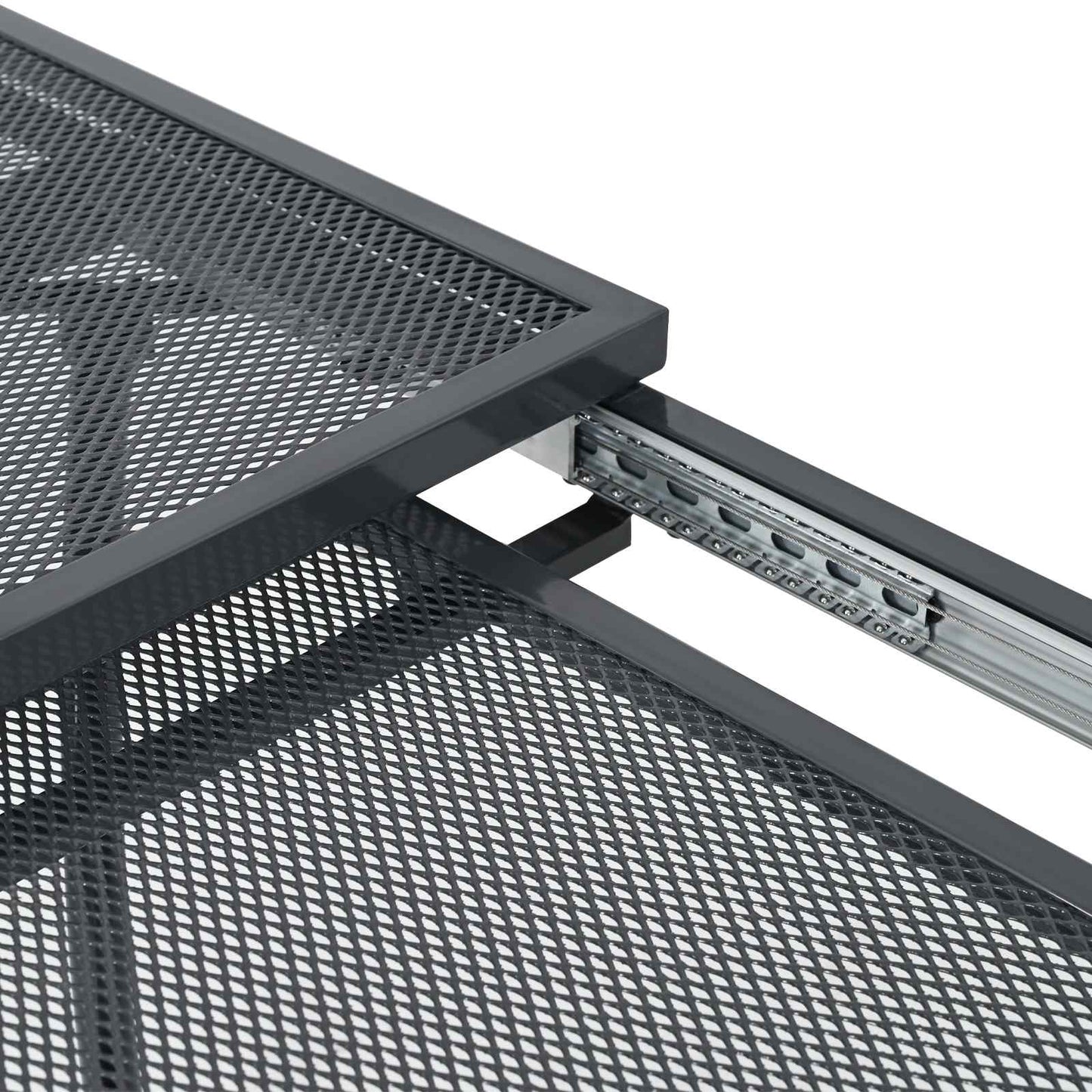 Utvidbart Mesh Spisebord Antrasitt 212 x 90 x 76 cm Stål