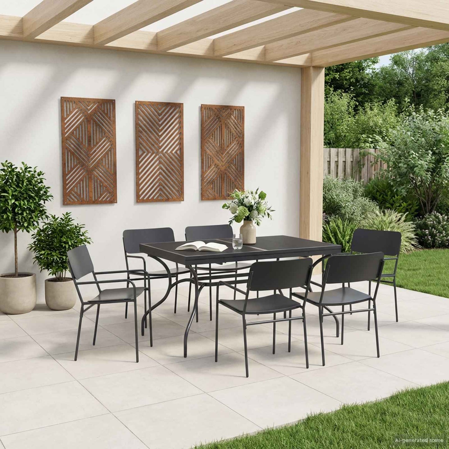 Utvidbart Mesh Spisebord Antrasitt 212 x 90 x 76 cm Stål