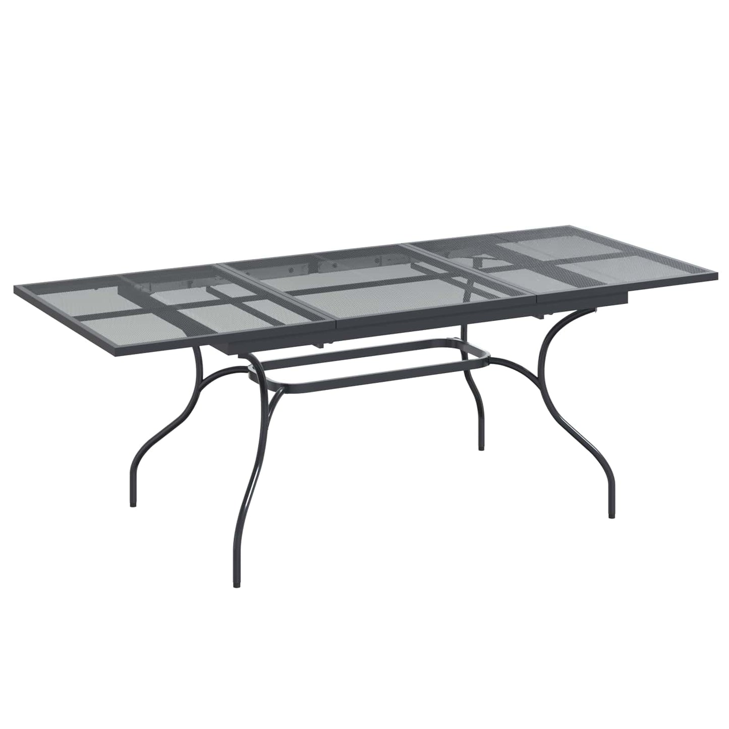 Utvidbart Mesh Spisebord Antrasitt 212 x 90 x 76 cm Stål