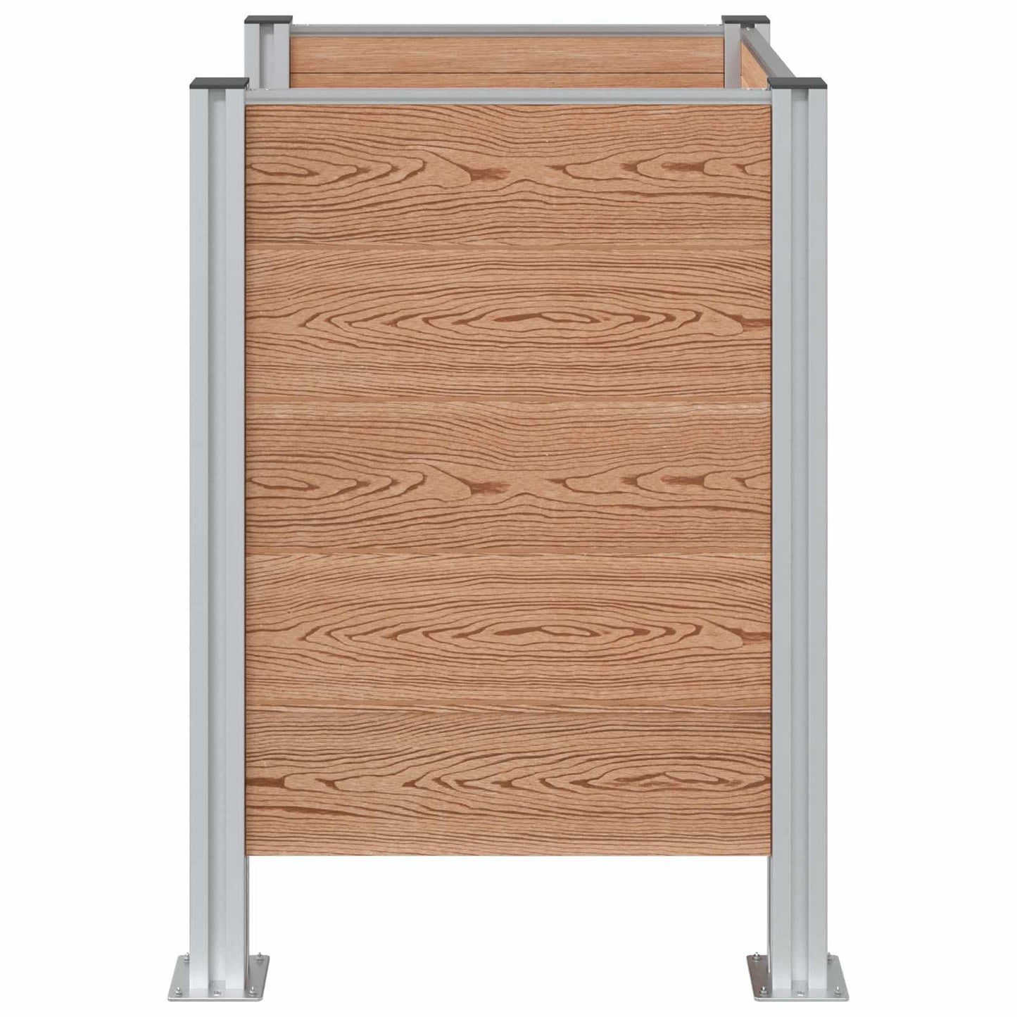 Avfallsbingehekk Brun 85 x 85 x 115 cm Aluminium og WPC