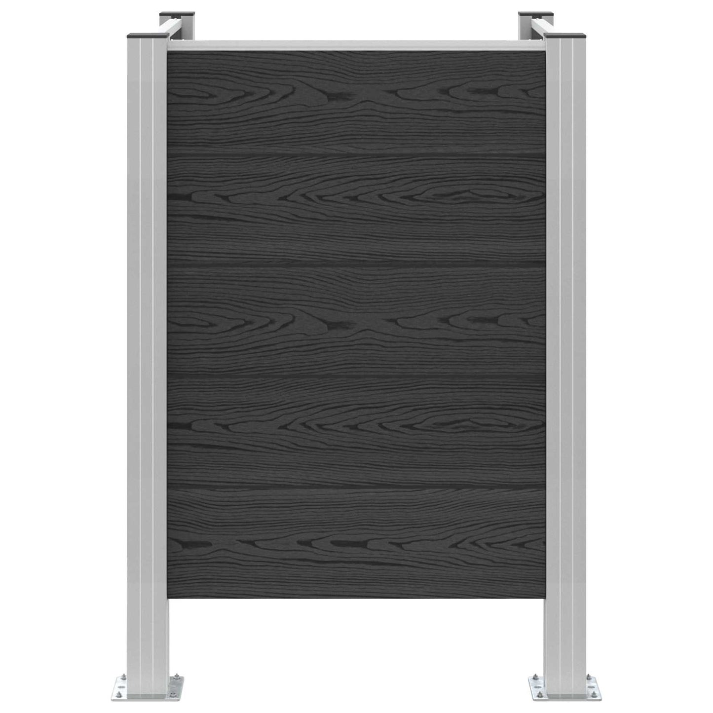 Avfallsbingehekk Grå 85 x 85 x 115 cm Aluminium og WPC