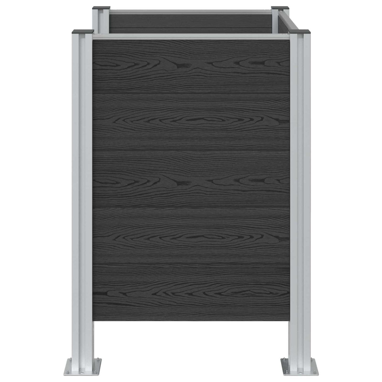 Avfallsbingehekk Grå 85 x 85 x 115 cm Aluminium og WPC