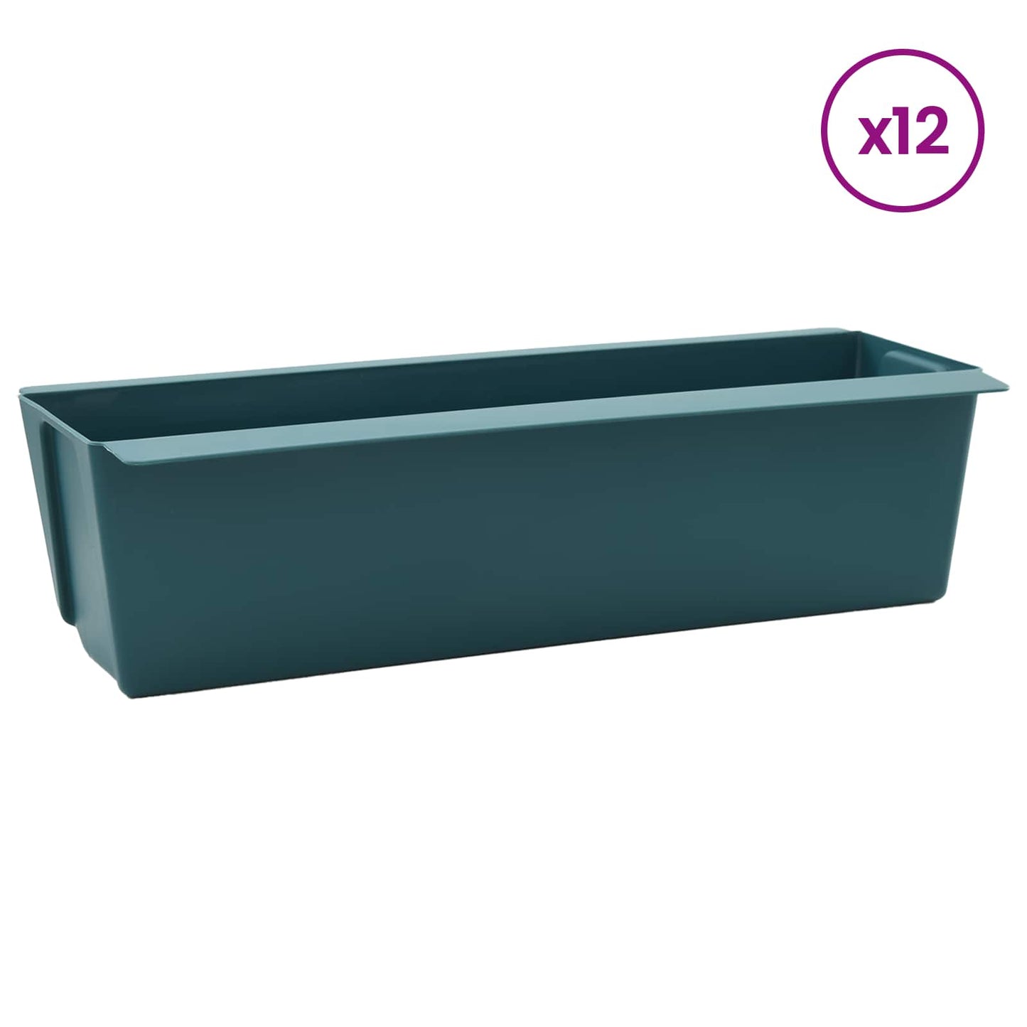 Blomsterkasser for Euro-paller 12 pcs Grønn 36 x 13,5 x 9,5 cm