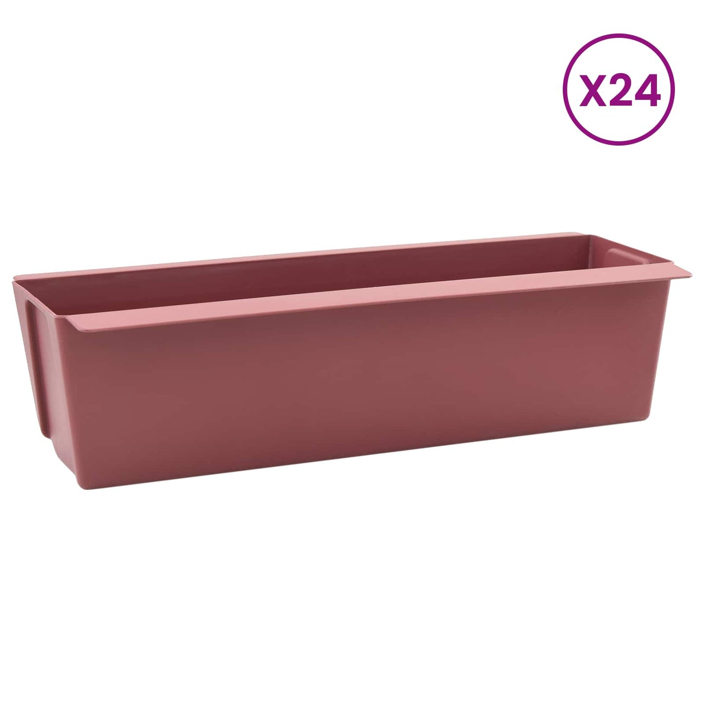 Blomsterkasser for Euro-paller 24 stk. Brun 36 x 13,5 x 9,5 cm