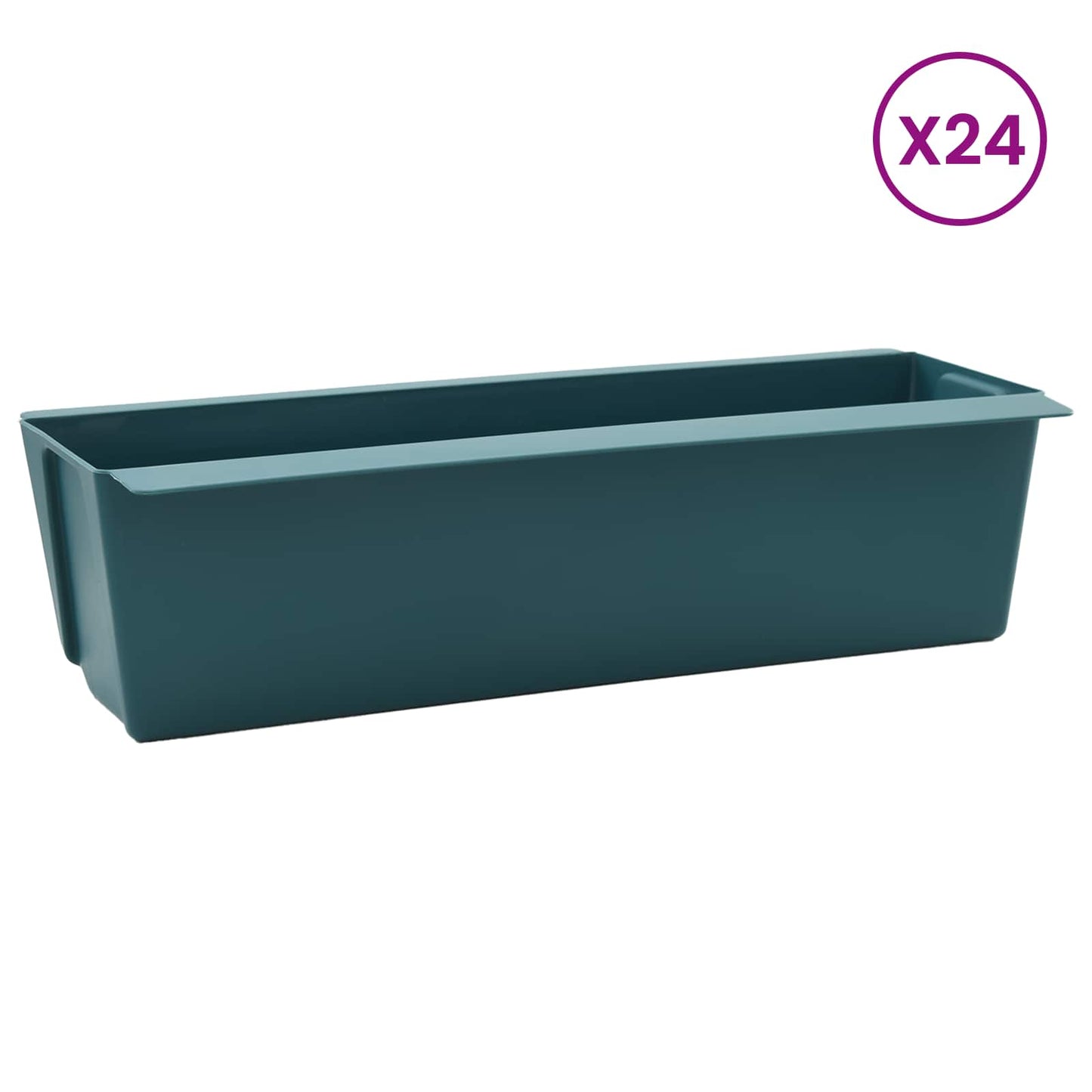 Blomsterkasser for Euro-paller 24 pcs Grønn 36 x 13,5 x 9,5 cm