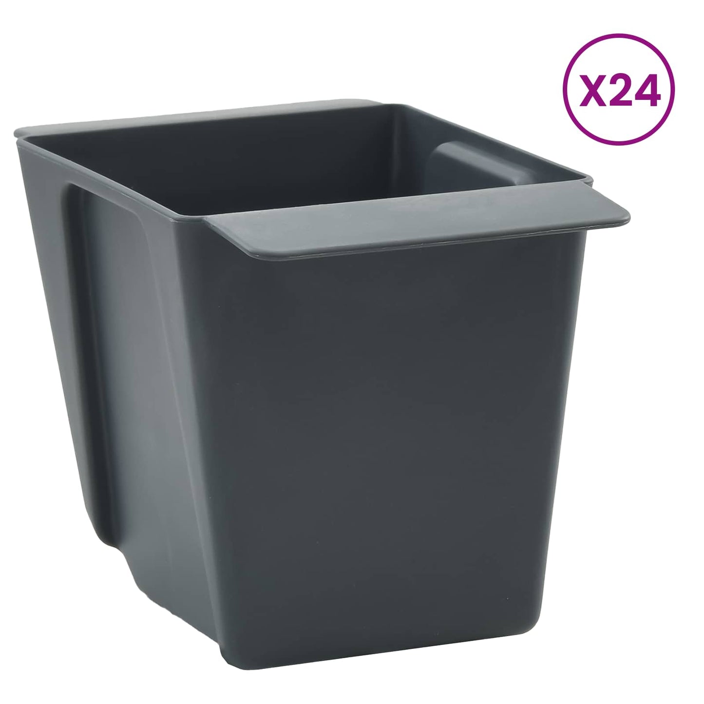 Blomsterkasser for Euro-paller 12 pcs Grå 13,5 x 9 x 9,5 cm