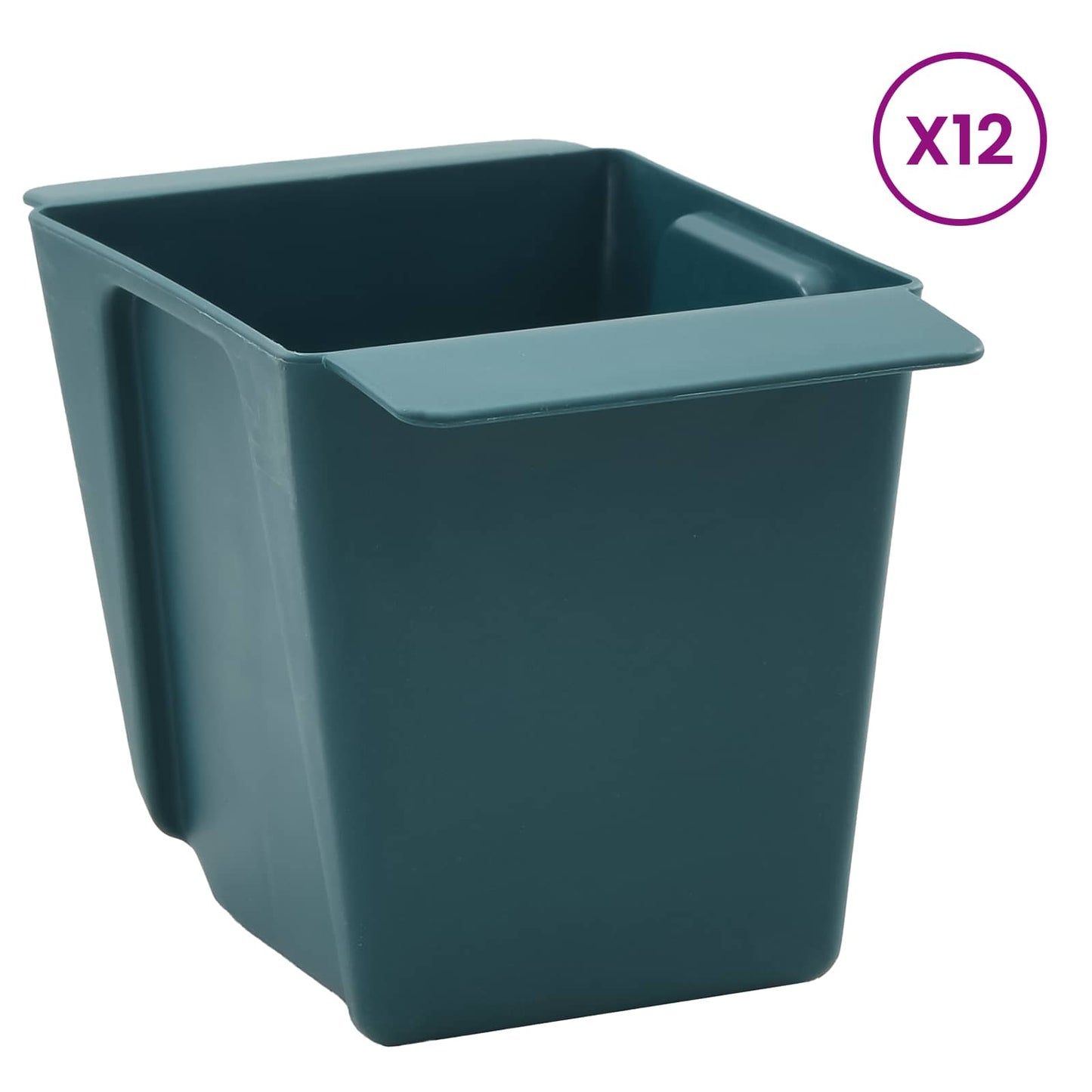 Blomsterkasser for Euro-paller 12 pcs Grønn 14 x 9 x 9,5 cm