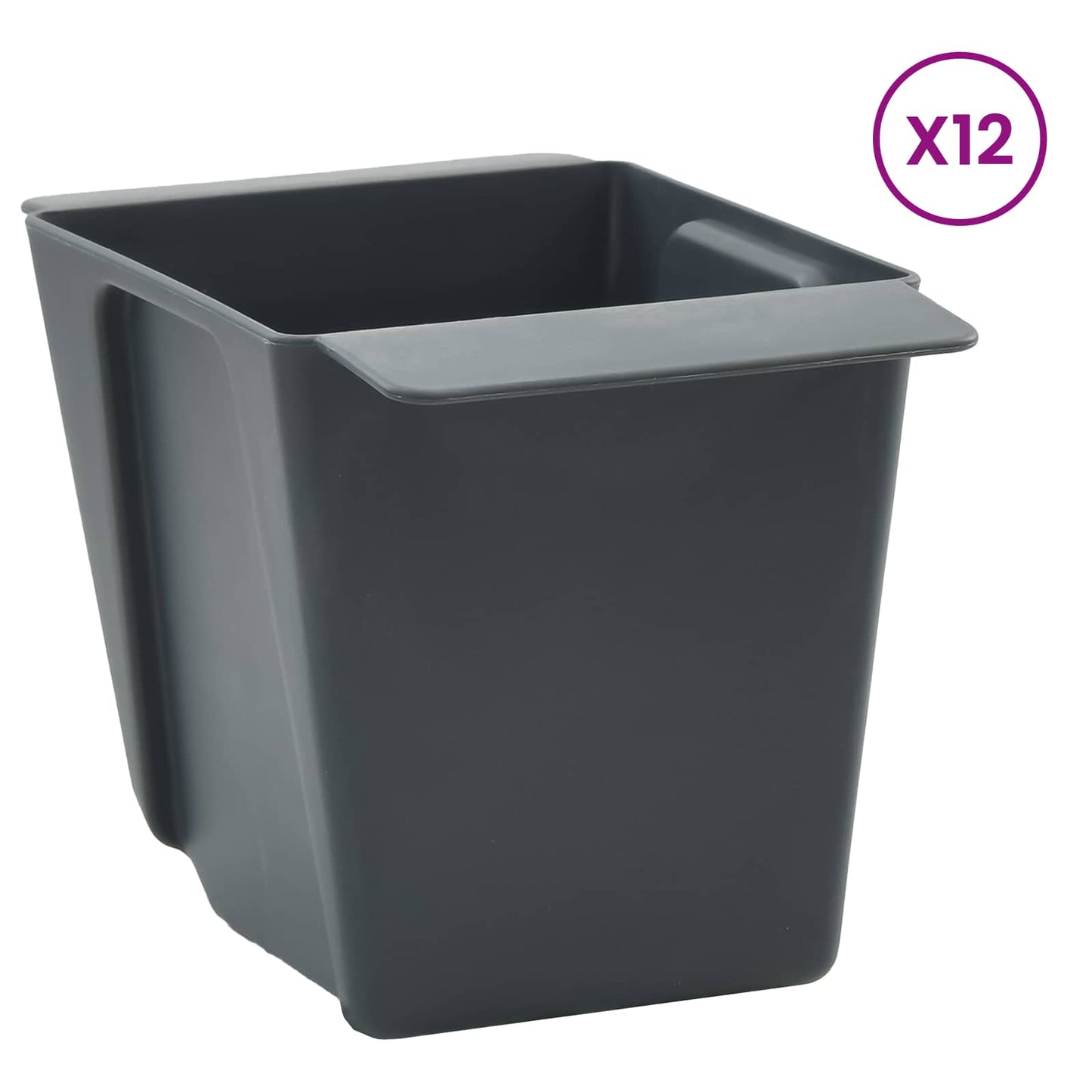 Blomsterkasser for Euro-paller 24 pcs Grå 13,5 x 9 x 9,5 cm