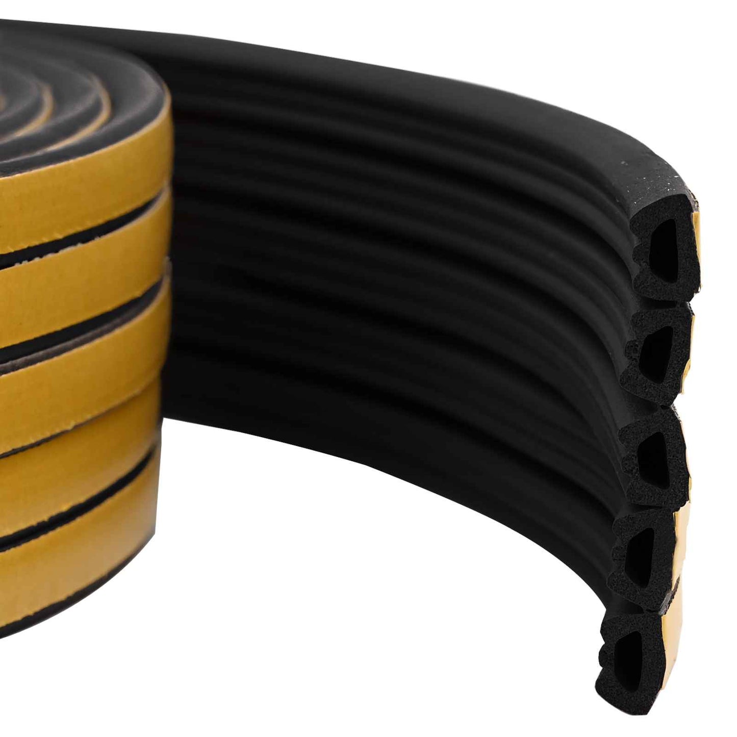 Selvklebende vindusforsegling Svart 10 x 6 mm 100 m EPDM Skum