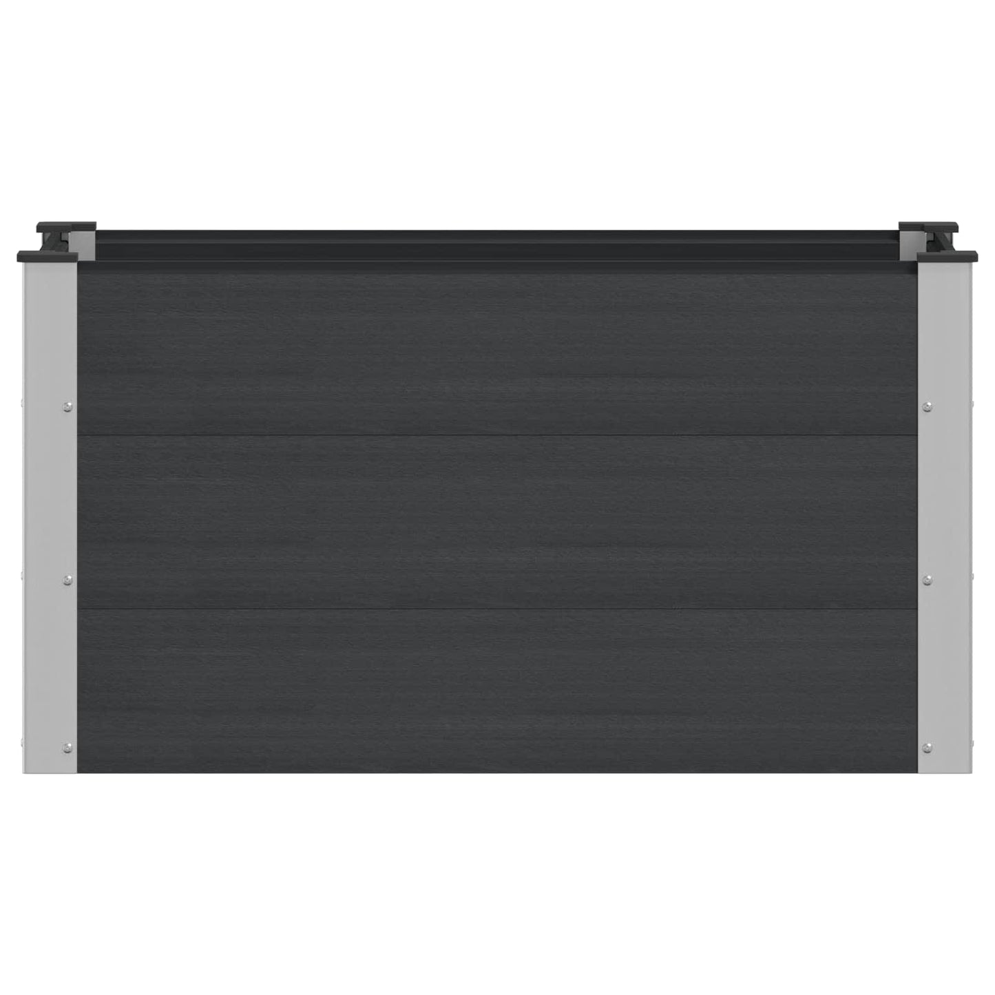 Høybed Svart 100 x 50 x 54 cm WPC og Aluminium