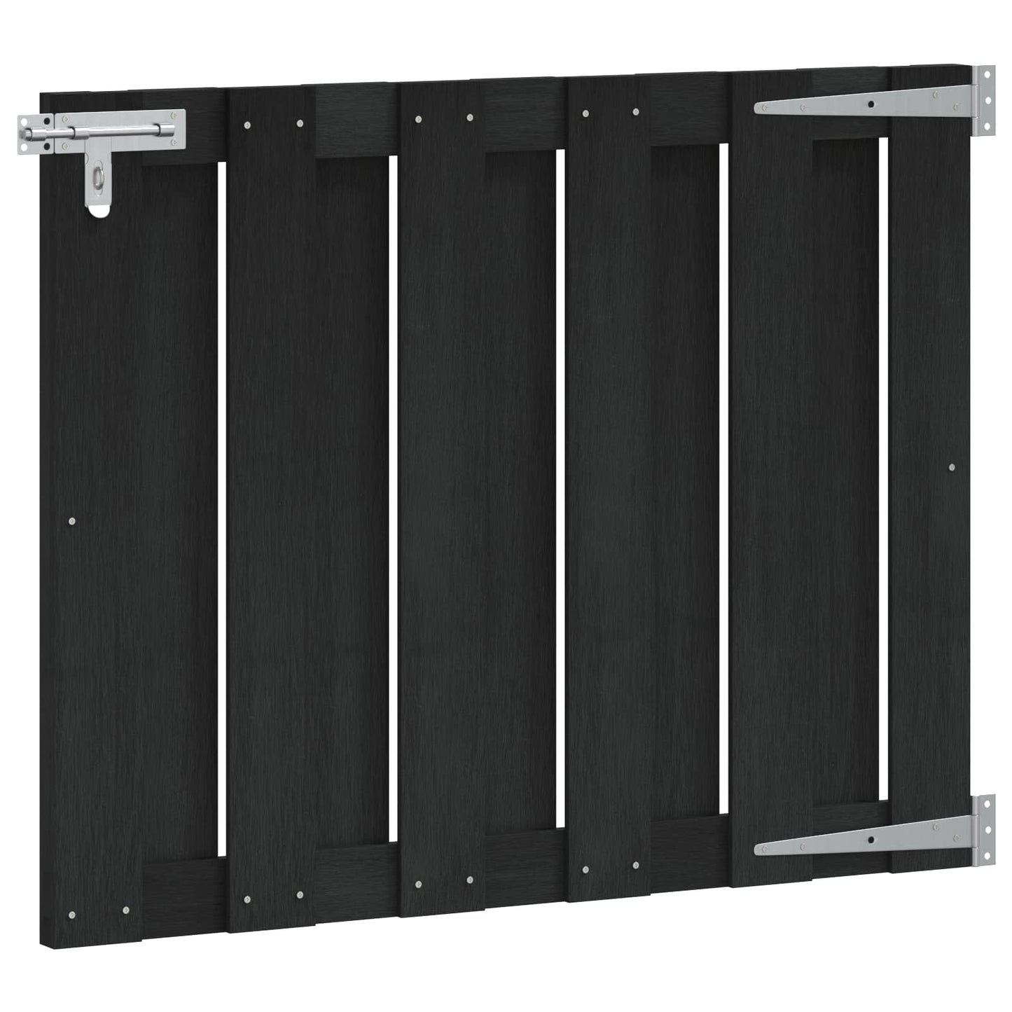 Hageport 100 x 80 cm WPC og Aluminium Svart