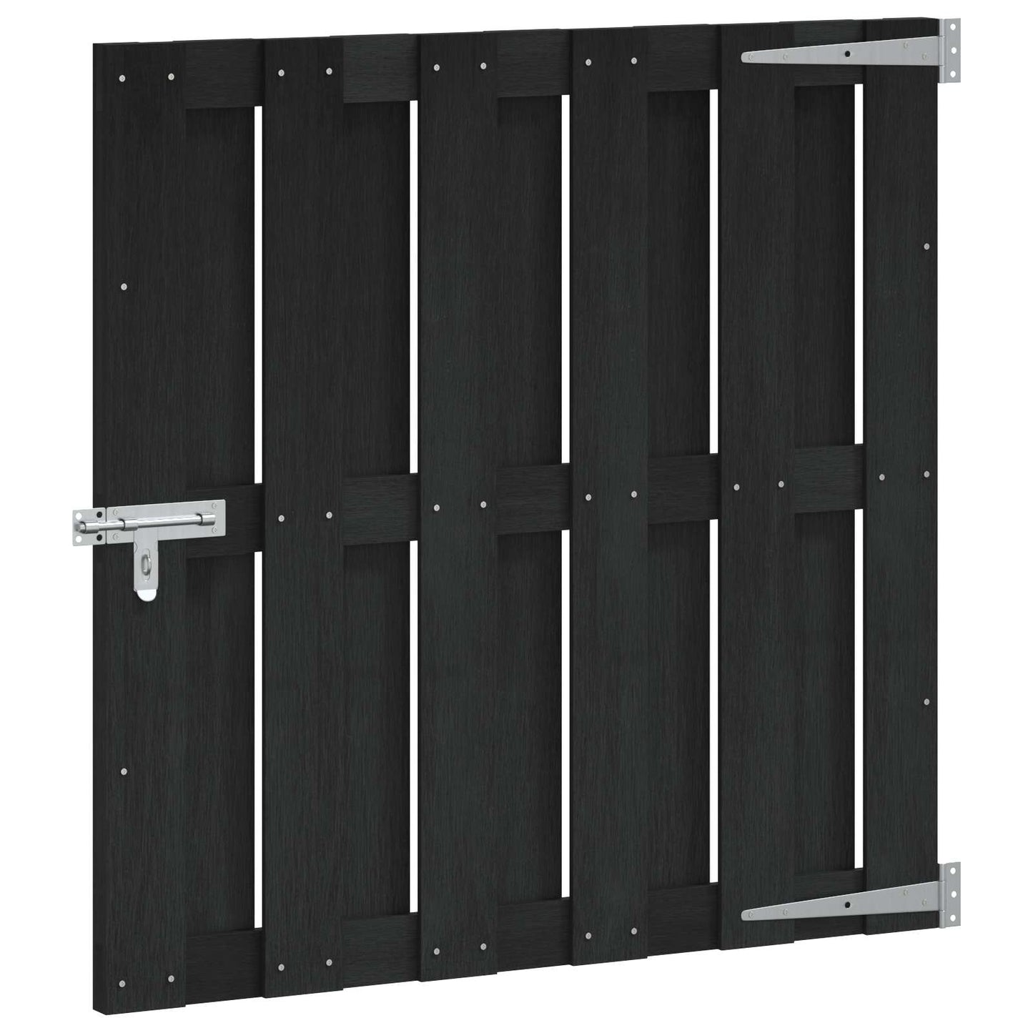 Hageport 100 x 100 cm WPC og Aluminium Svart