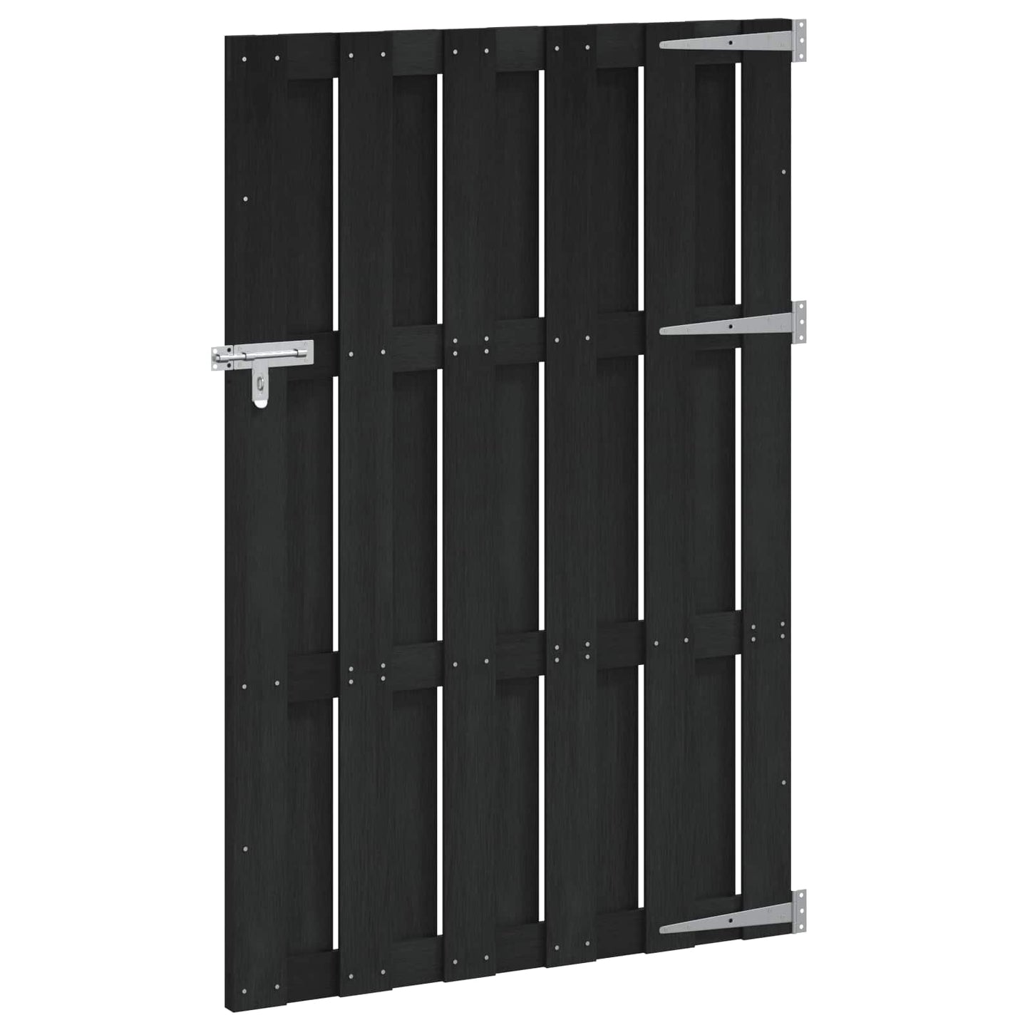 Hageport 100 x 150 cm WPC og Aluminium Svart