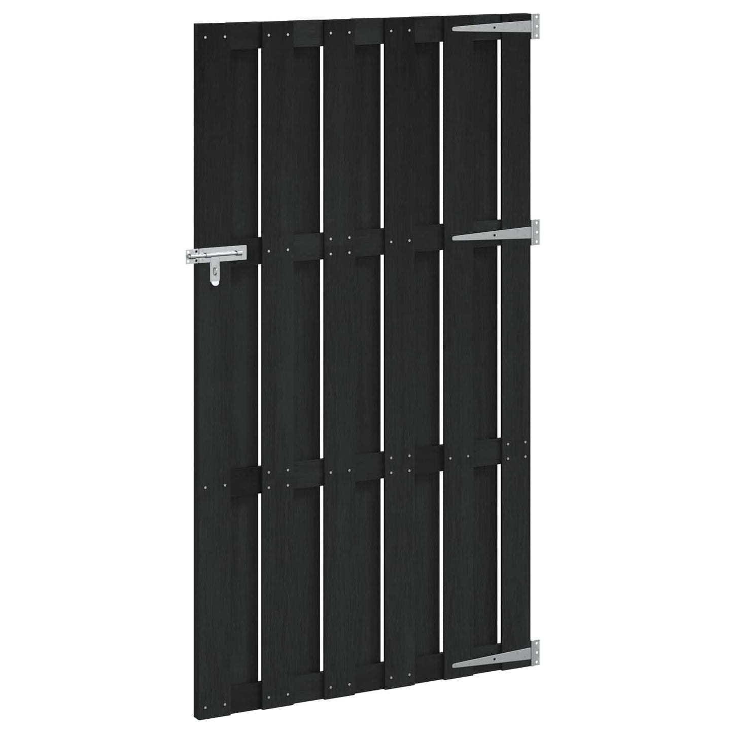 Hageport 100 x 180 cm WPC og Aluminium Svart