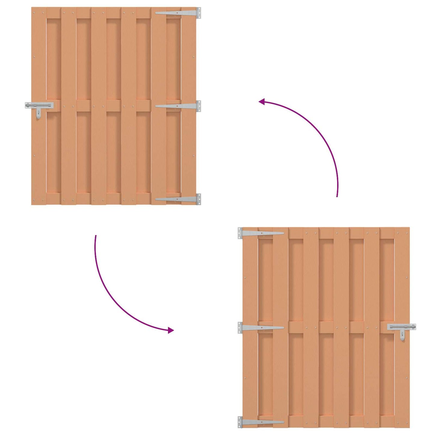 Hageport 100 x 112 cm WPC og Aluminium Brun
