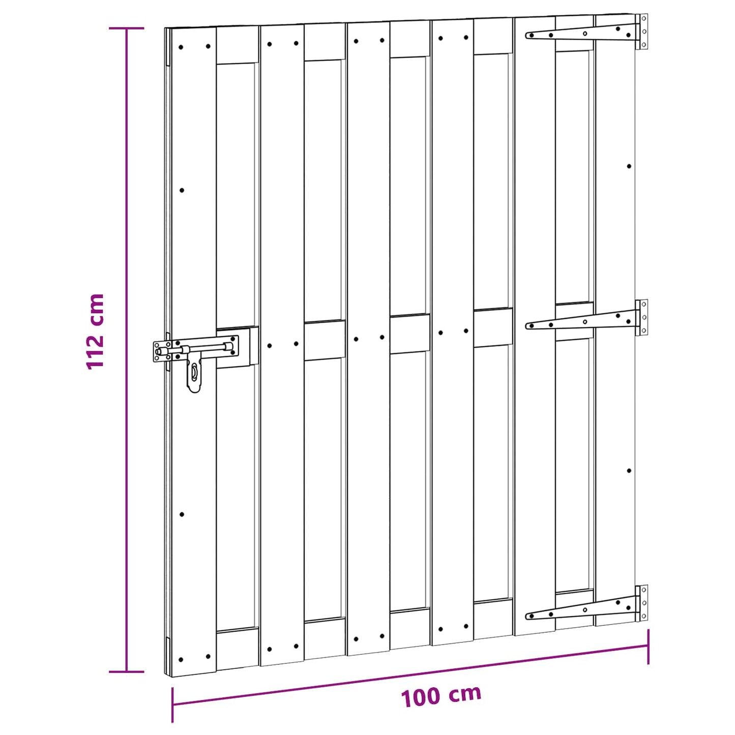 Hageport 100 x 112 cm WPC og Aluminium Brun