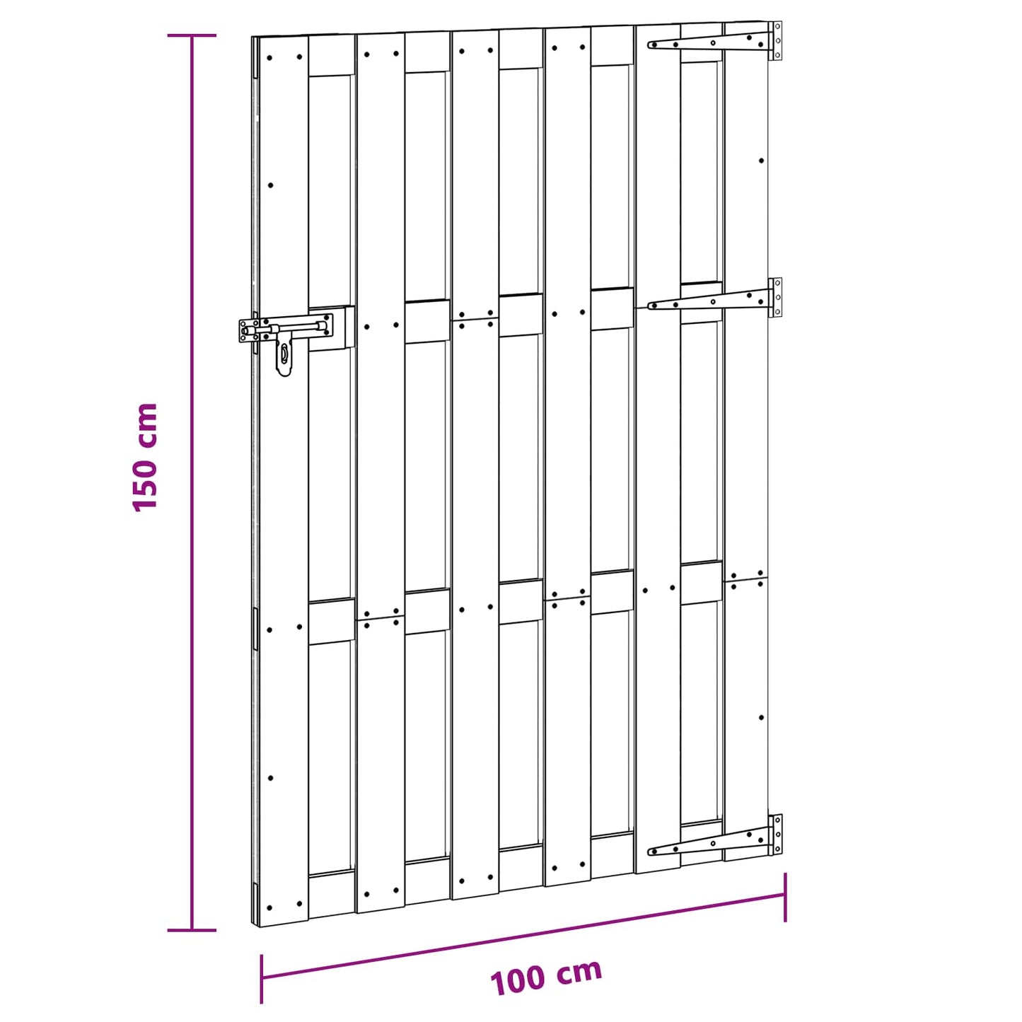 Hageport 100 x 150 cm WPC og Aluminium Brun
