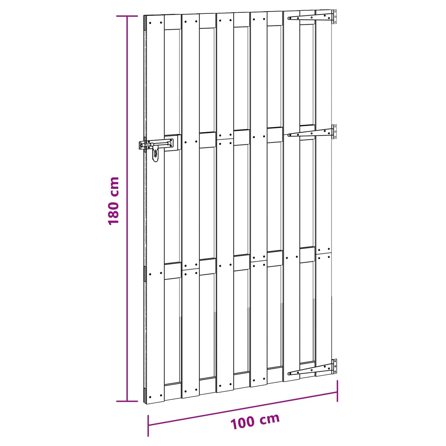 Hageport 100 x 180 cm WPC og Aluminium Brun