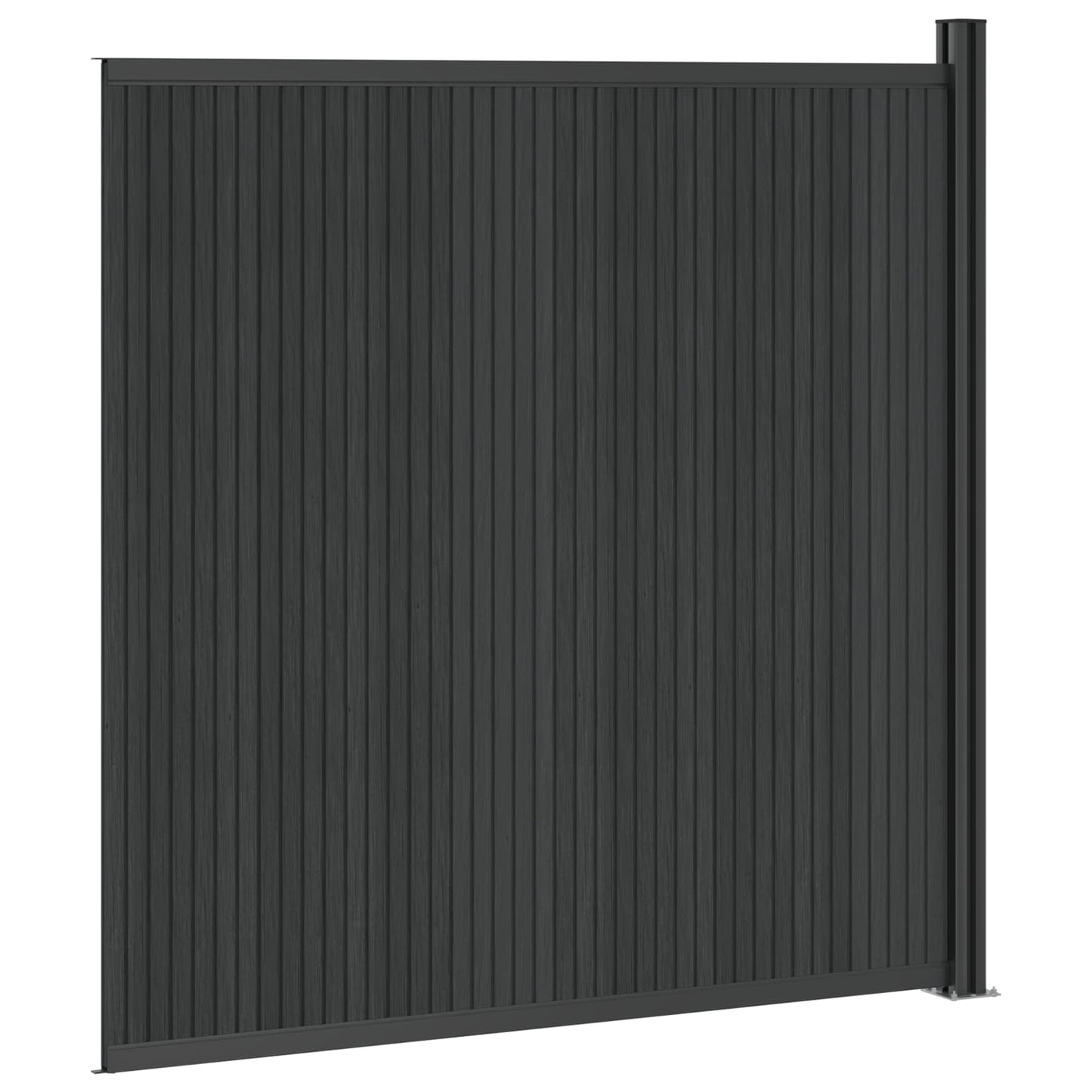 Gjerdeplate WPC og Aluminium Svart