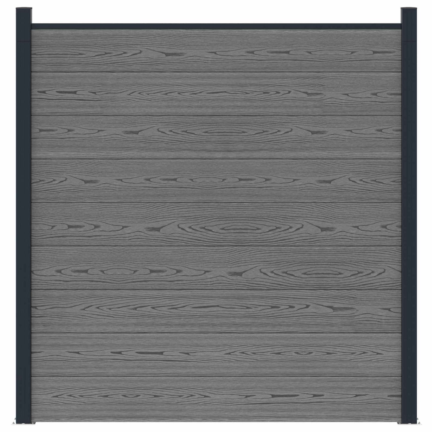 Gjerdeplate WPC og Aluminium Grå