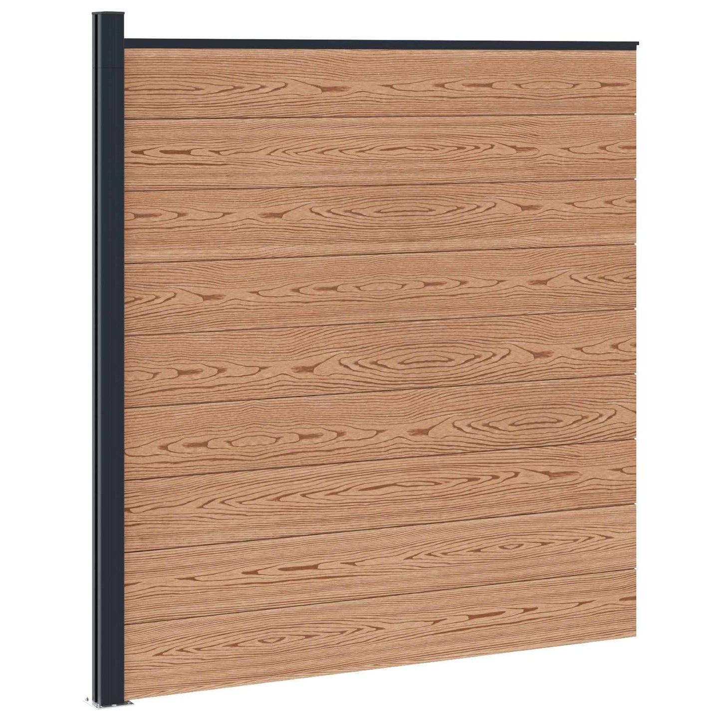Gjerdeplate WPC og Aluminium Brun