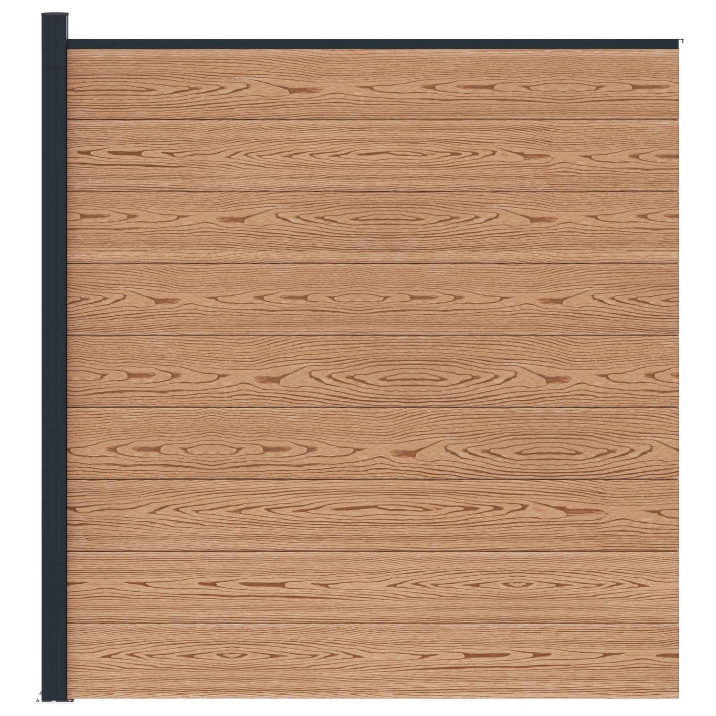 Gjerdeplate WPC og Aluminium Brun