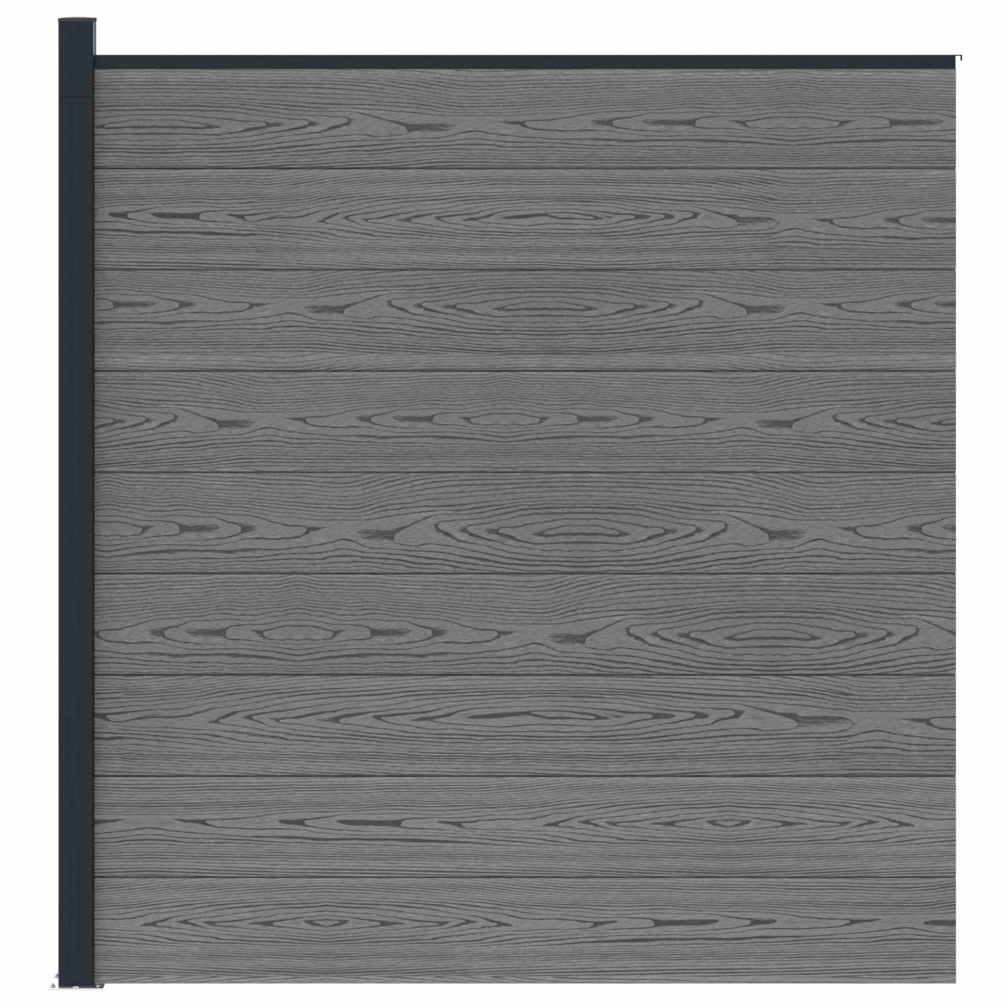 Gjerdeplate WPC og Aluminium Grå