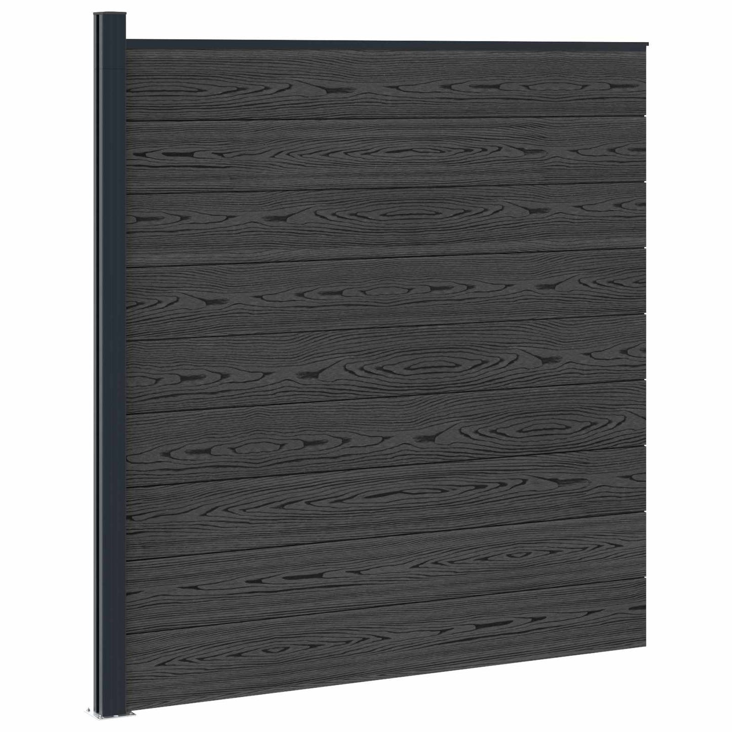 Gjerdeplate WPC og Aluminium Svart