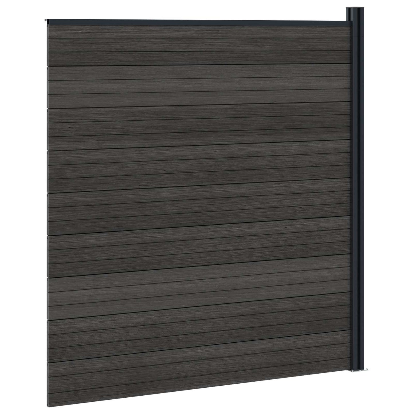 Gjerdeplate WPC og Aluminium Svart
