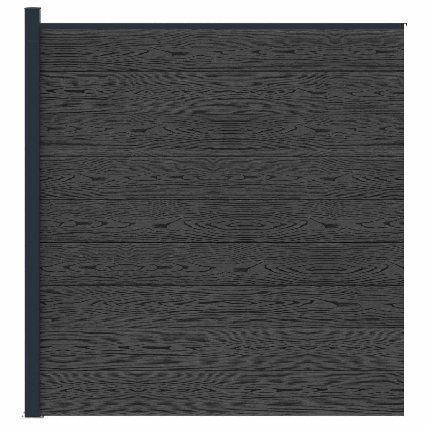 Gjerdeplate WPC og Aluminium Svart